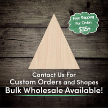 Load image into Gallery viewer, Triangle Unfinished Wood Cutout Shapes- Laser Cut DIY Craft