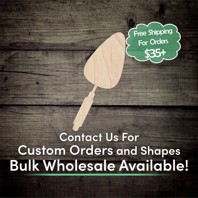 Trowel Unfinished Wood Cutout Shapes - Laser Cut DIY Craft