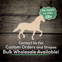 Load image into Gallery viewer, Horse Unfinished Wood Cutout Shapes - Laser Cut DIY Craft