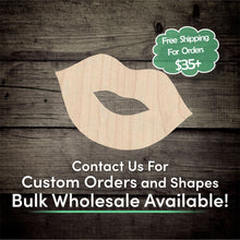 Load image into Gallery viewer, Lips Unfinished Wood Cutout Shapes - Laser Cut DIY Craft