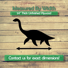 Load image into Gallery viewer, Loch Ness Monster Unfinished Wood Cutout Shapes - Laser Cut DIY Craft