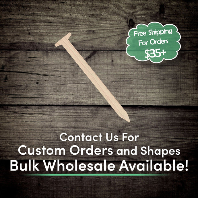 Nail Unfinished Wood Cutout Shapes - Laser Cut DIY Craft