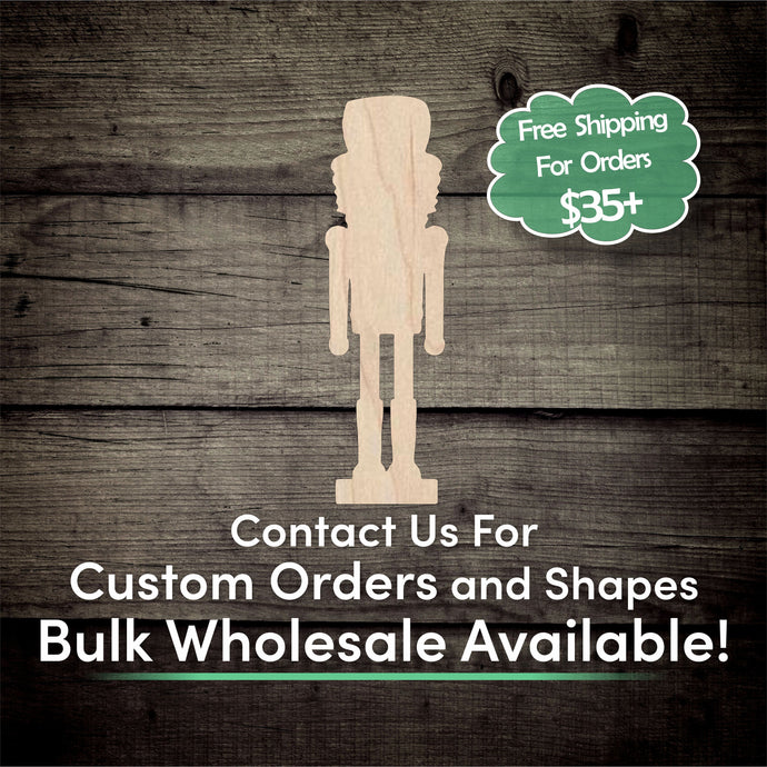 Nutcracker Unfinished Wood Cutout Shapes - Laser Cut DIY Craft