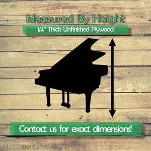 Piano Unfinished Wood Cutout Shapes - Laser Cut DIY Craft