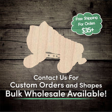 Load image into Gallery viewer, Roller Skate Unfinished Wood Cutout Shapes - Laser Cut DIY Craft