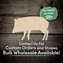 Load image into Gallery viewer, Javelina Unfinished Wood Cutout Shapes- Laser Cut DIY Craft