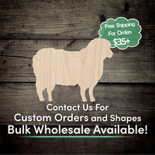 Load image into Gallery viewer, Sheep Unfinished Wood Cutout Shapes - Laser Cut DIY Craft