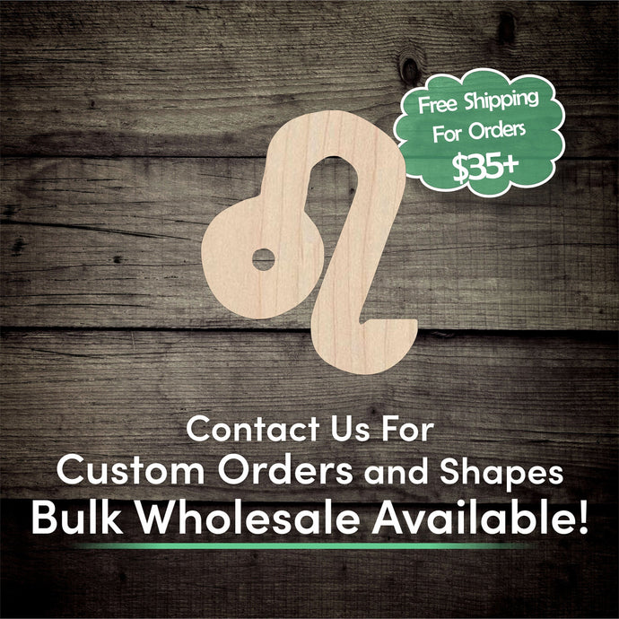 Leo Unfinished Wood Cutout Shapes - Laser Cut DIY Craft