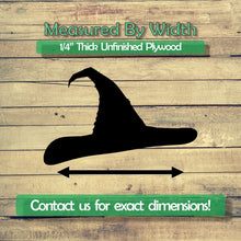 Load image into Gallery viewer, Witch Wizard Hat Unfinished Wood Cutout Shapes - Laser Cut DIY Craft
