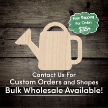 Load image into Gallery viewer, Watering Can Unfinished Wood Cutout Shapes - Laser Cut DIY Craft