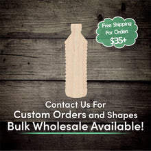 Load image into Gallery viewer, Water Bottle Unfinished Wood Cutout Shapes - Laser Cut DIY Craft
