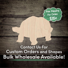 Load image into Gallery viewer, Tortoise Unfinished Wood Cutout Shapes - Laser Cut DIY Craft