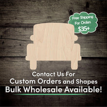 Load image into Gallery viewer, Truck Unfinished Wood Cutout Shapes - Laser Cut DIY Craft