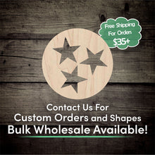 Load image into Gallery viewer, Tristar Unfinished Wood Cutout Shapes - Laser Cut DIY Craft