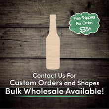 Load image into Gallery viewer, Beer Bottle Unfinished Wood Cutout Shapes - Laser Cut DIY Craft