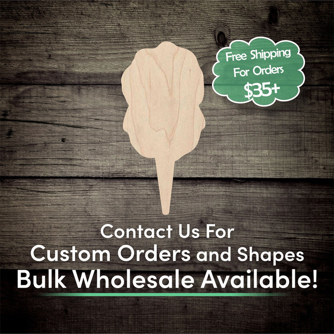 Cotton Candy Unfinished Wood Cutout Shapes- Laser Cut DIY Craft