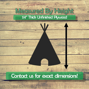Teepee Unfinished Wood Cutout Shapes - Laser Cut DIY Craft