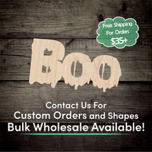 Load image into Gallery viewer, Boo Word Unfinished Wood Cutout Shapes - Laser Cut DIY Craft