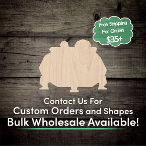 Witch Cauldron Unfinished Wood Cutout Shapes - Laser Cut DIY Craft