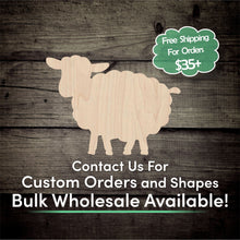 Load image into Gallery viewer, Sheep Nursery Unfinished Wood Cutout Shapes - Laser Cut DIY Craft