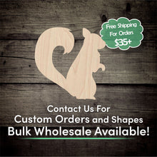 Load image into Gallery viewer, Squirrel Unfinished Wood Cutout Shapes- Laser Cut DIY Craft