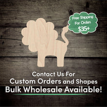 Load image into Gallery viewer, Cartoon Baby Lion Unfinished Wood Cutout Shapes - Laser Cut DIY Craft